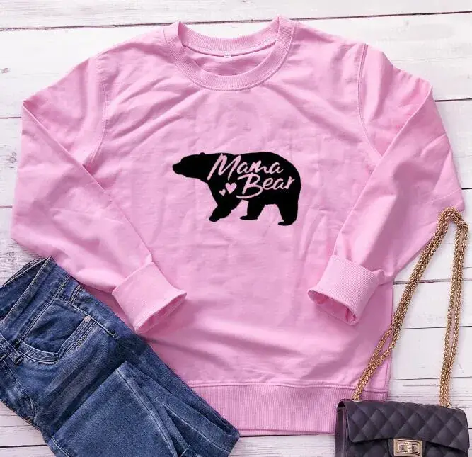 Green Mama Bear Two Love Sweatshirt with Deer Design - Image 5