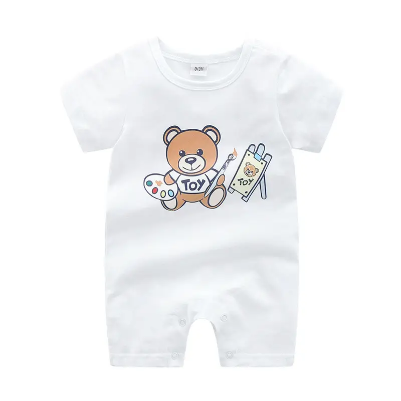 Baby Jumpsuit baby jumpsuit newborn clothes 4-color printed romper summer clothes thin