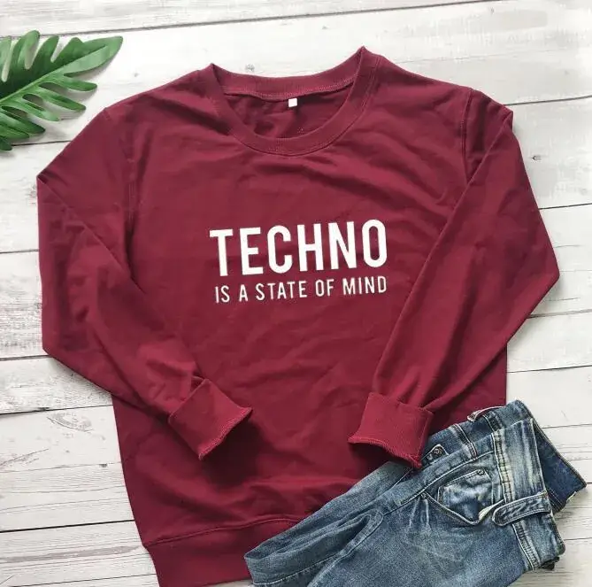 European American Fashion Techo Letter Sweater
