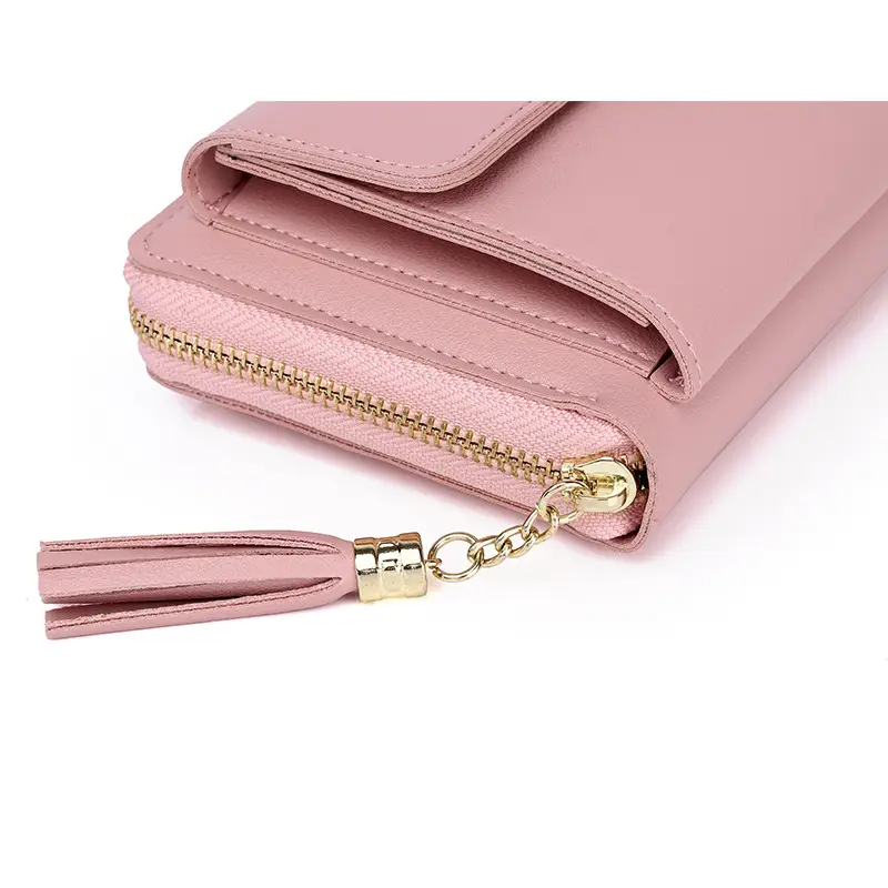 Pink Crossbody Mobile Phone Wallet for Women