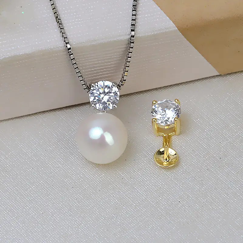 S925 Silver Princess Pearl Pendant Women's Pendant - Image 3