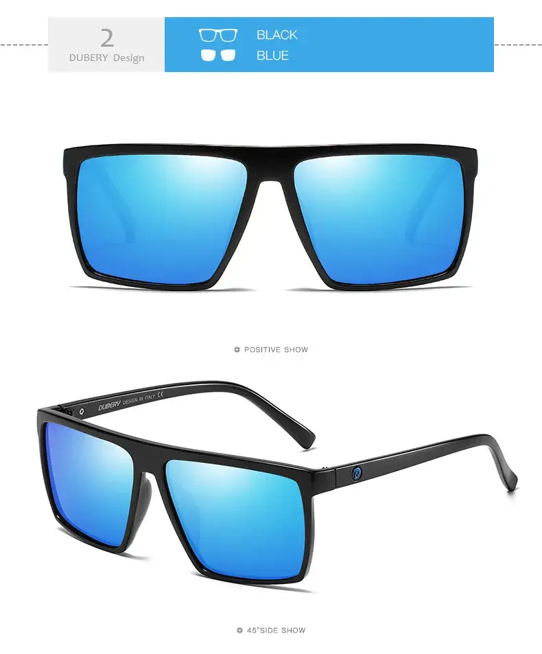 DUBERY Polarized Sunglasses Orange Film Sports Driving - Image 2