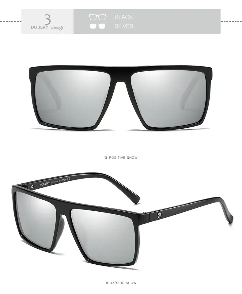 DUBERY Polarized Sunglasses Orange Film Sports Driving - Image 3