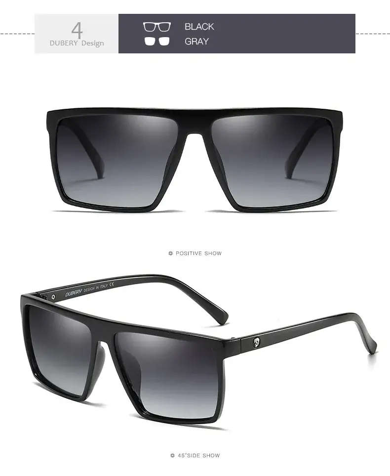 DUBERY Polarized Sunglasses Orange Film Sports Driving - Image 4