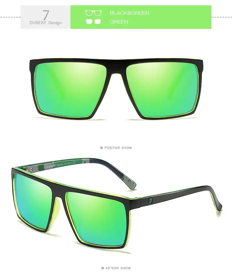 DUBERY Polarized Sunglasses Orange Film Sports Driving - Image 7