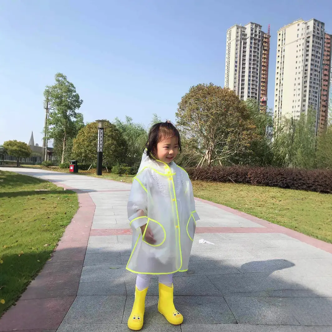 Factory Direct Thick EVA Kids Raincoat with Hood