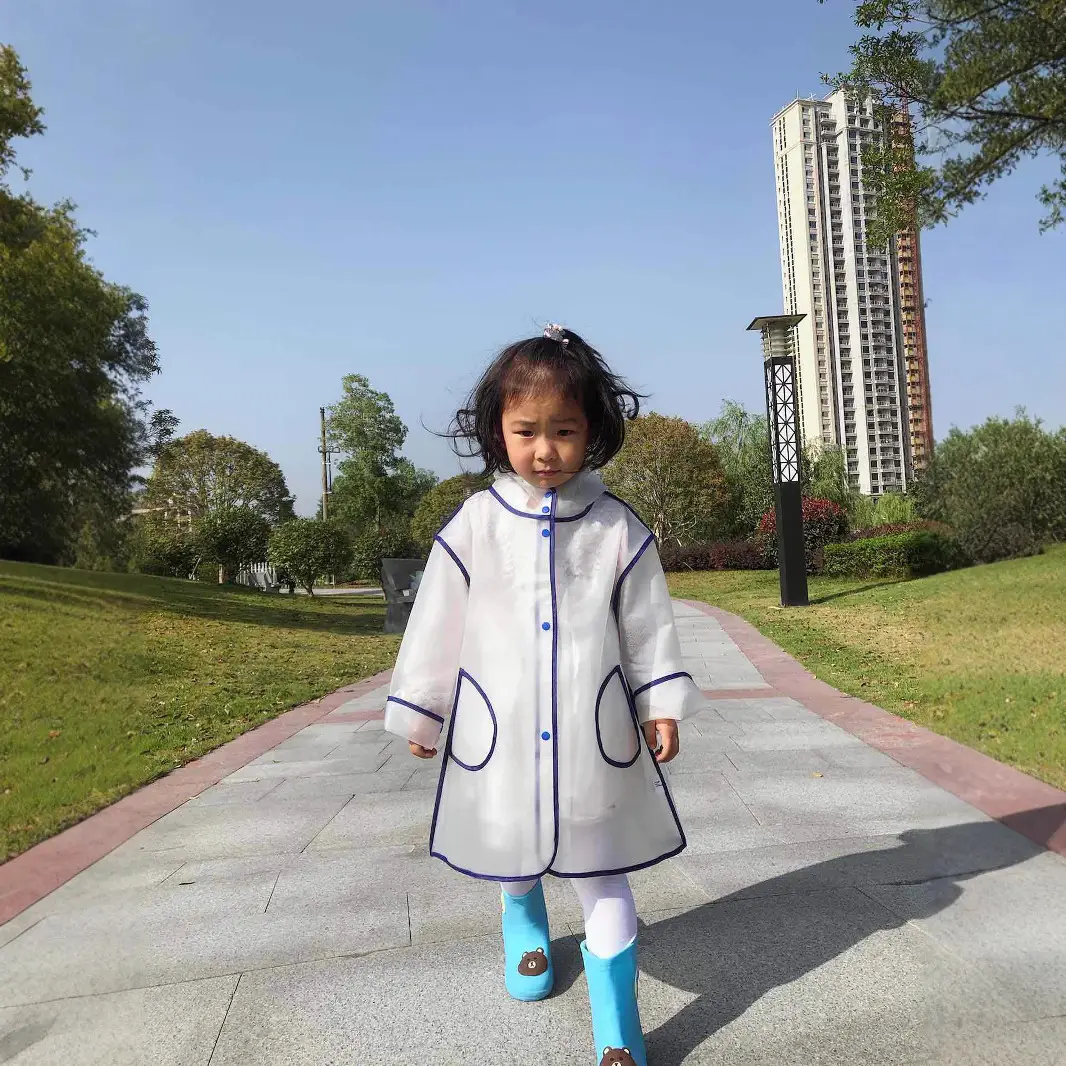 Factory Direct Thick EVA Kids Raincoat with Hood