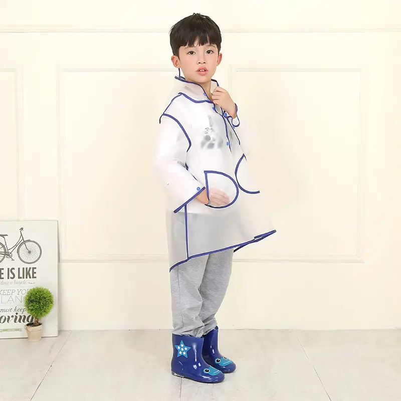 Factory Direct Thick EVA Kids Raincoat with Hood