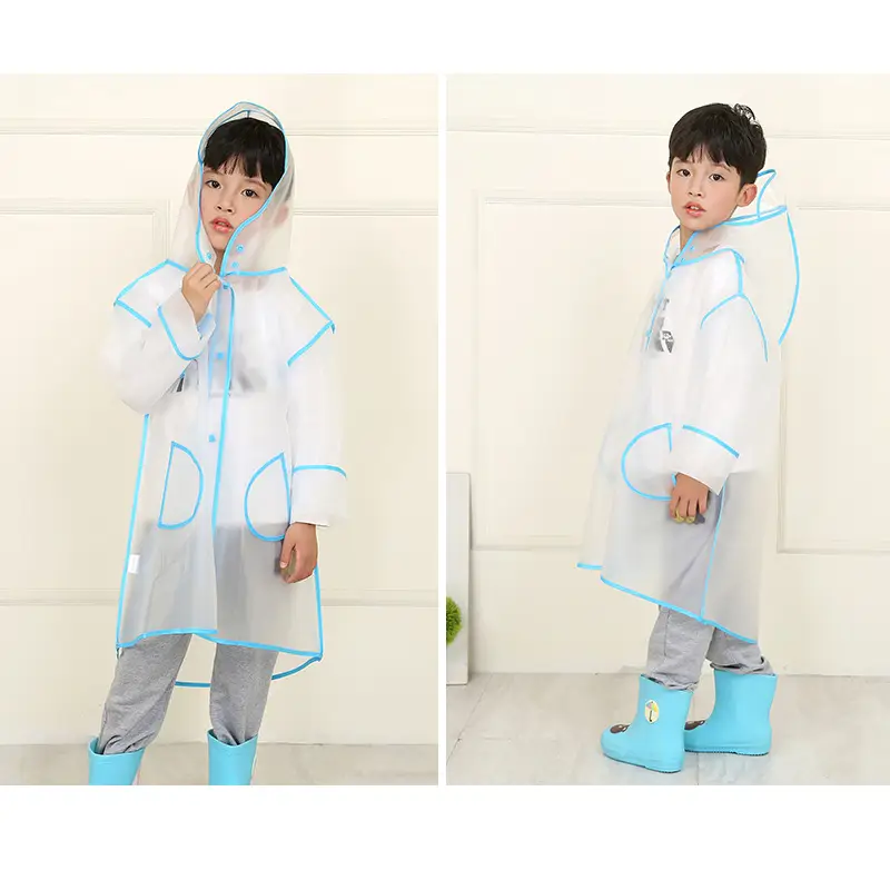 Factory Direct Thick EVA Kids Raincoat with Hood