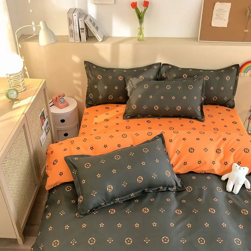 Aloe Vera Cotton Brushed Set for Men Bed Sheets Quilt Cover - Image 42