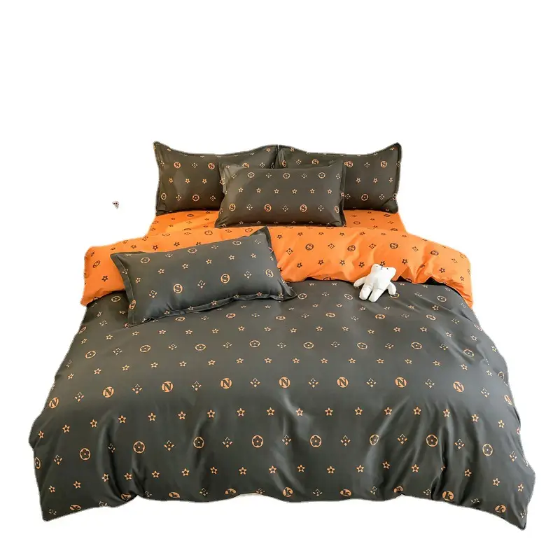 Aloe Vera Cotton Brushed Set for Men Bed Sheets Quilt Cover - Image 45