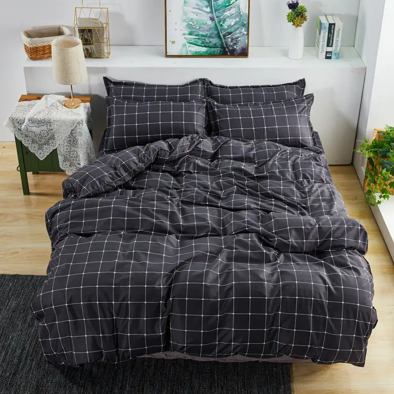 Aloe Vera Cotton Brushed Set for Men Bed Sheets Quilt Cover - Image 11