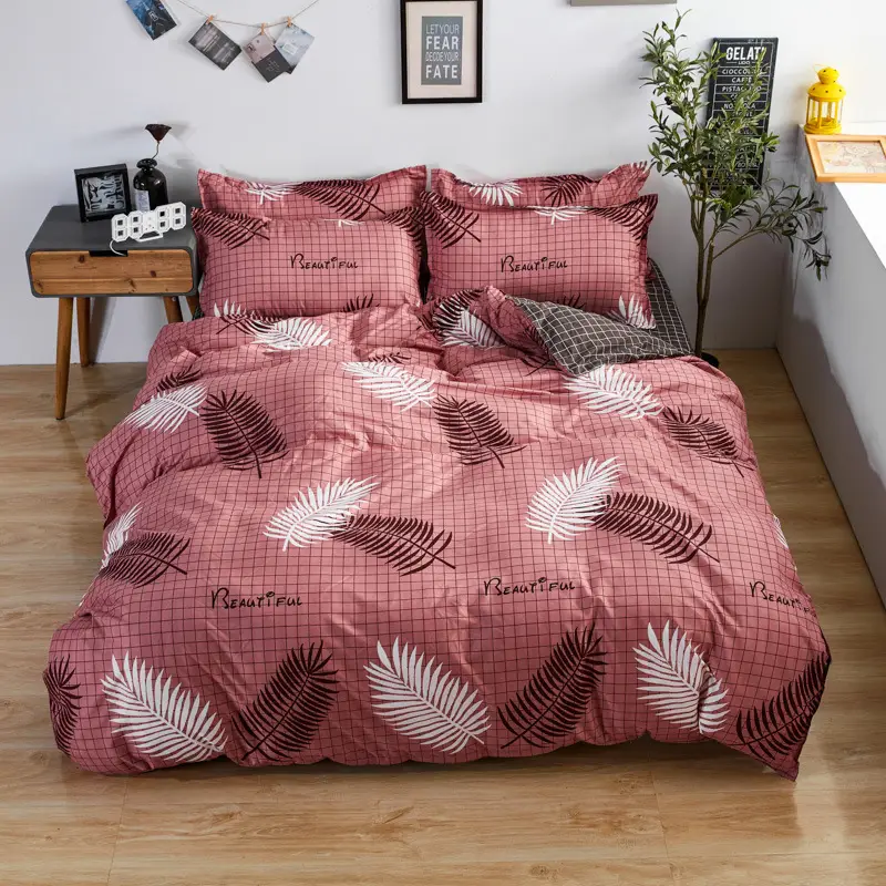 Aloe Vera Cotton Brushed Set for Men Bed Sheets Quilt Cover - Image 14