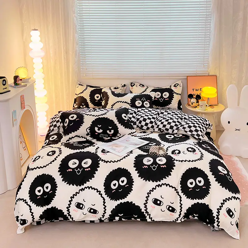 Aloe Vera Cotton Brushed Set for Men Bed Sheets Quilt Cover - Image 16