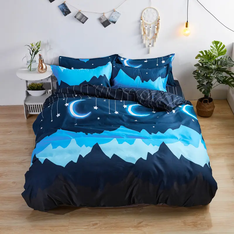 Aloe Vera Cotton Brushed Set for Men Bed Sheets Quilt Cover - Image 18
