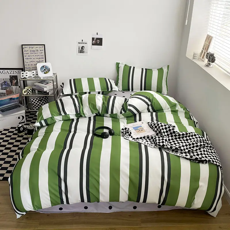 Aloe Vera Cotton Brushed Set for Men Bed Sheets Quilt Cover - Image 19