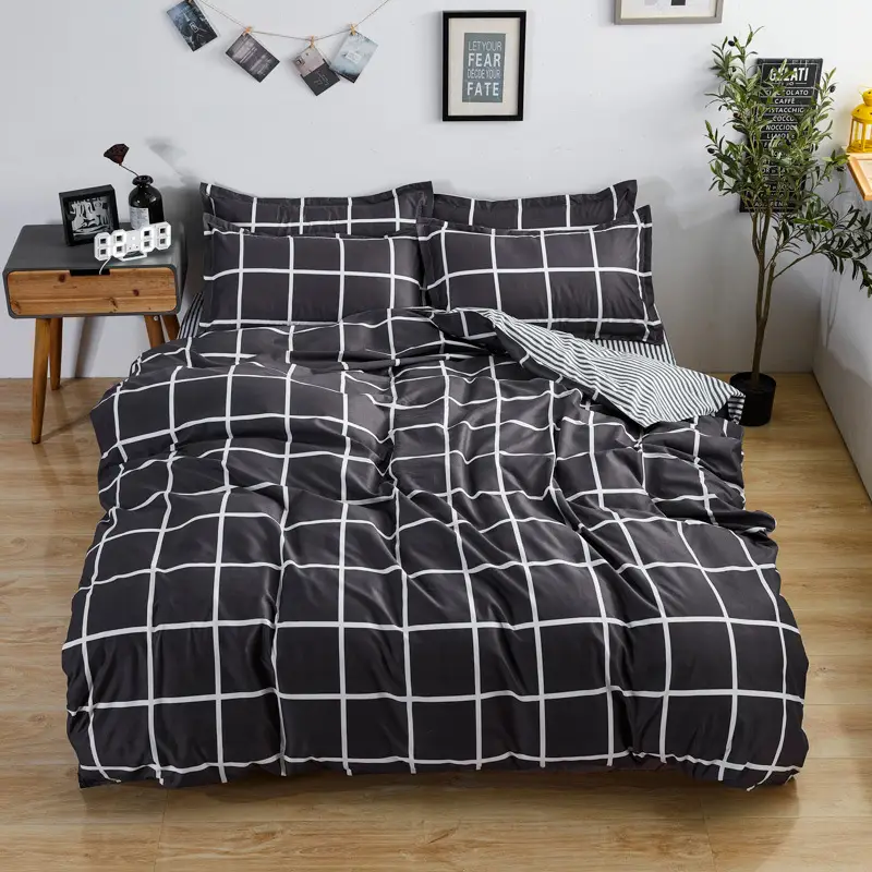 Aloe Vera Cotton Brushed Set for Men Bed Sheets Quilt Cover - Image 25