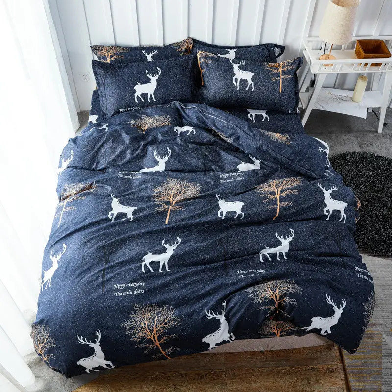Aloe Vera Cotton Brushed Set for Men Bed Sheets Quilt Cover - Image 26