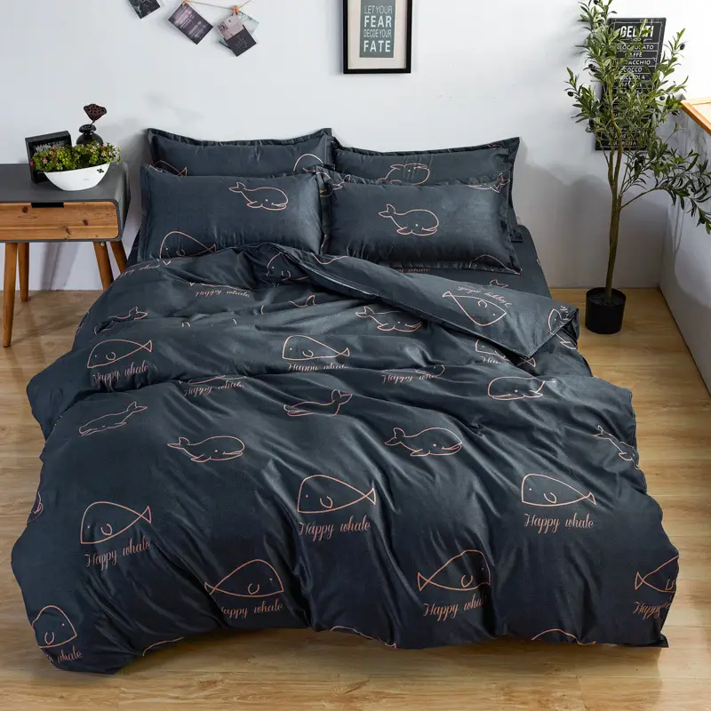Aloe Vera Cotton Brushed Set for Men Bed Sheets Quilt Cover - Image 29