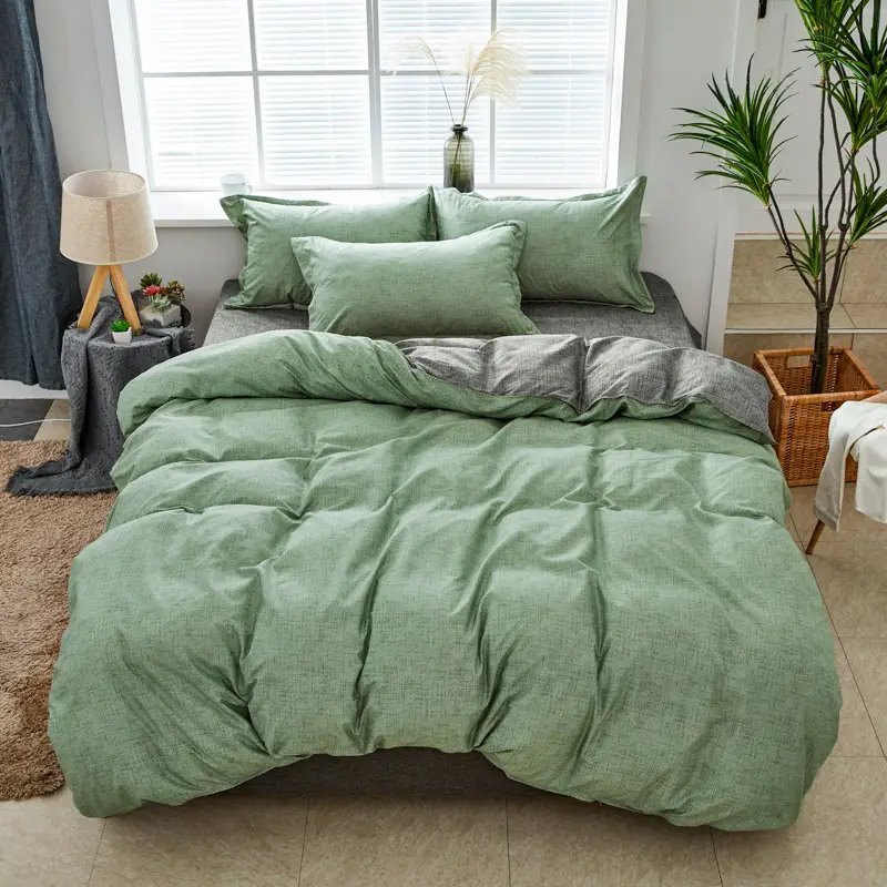 Aloe Vera Cotton Brushed Set for Men Bed Sheets Quilt Cover - Image 3