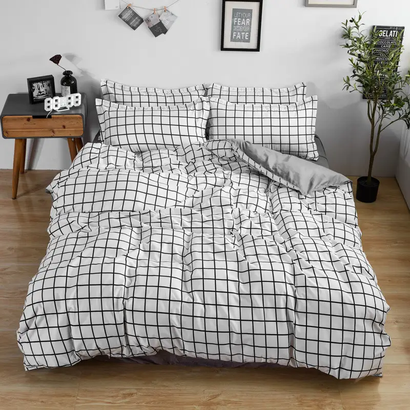 Aloe Vera Cotton Brushed Set for Men Bed Sheets Quilt Cover - Image 34