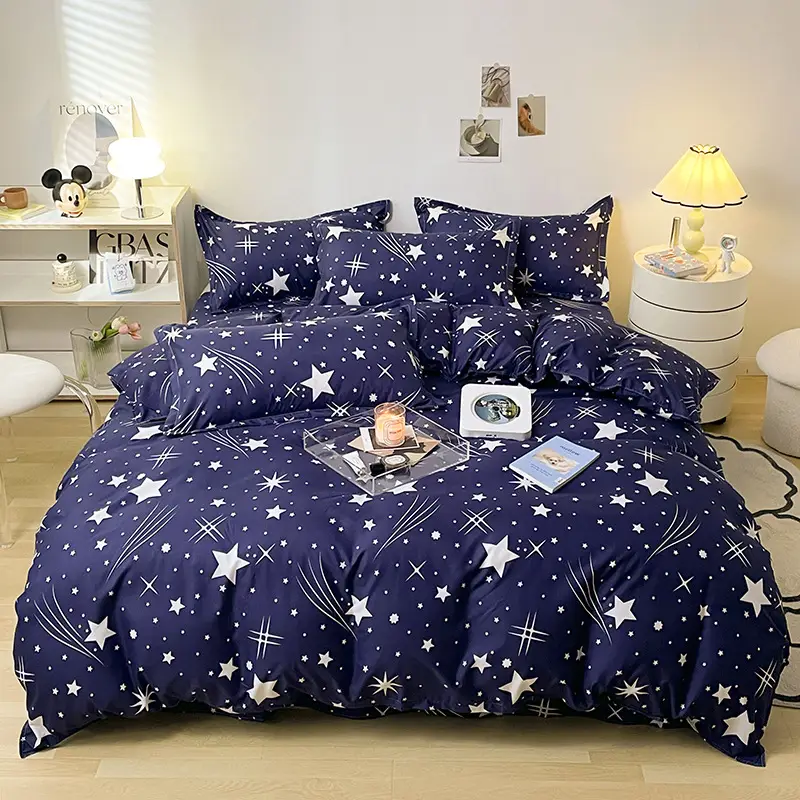 Aloe Vera Cotton Brushed Set for Men Bed Sheets Quilt Cover - Image 39