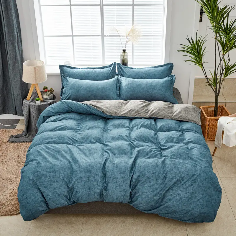 Aloe Vera Cotton Brushed Set for Men Bed Sheets Quilt Cover - Image 5