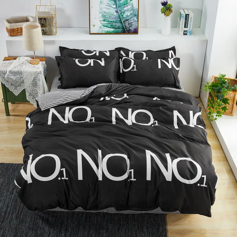 Aloe Vera Cotton Brushed Set for Men Bed Sheets Quilt Cover - Image 6