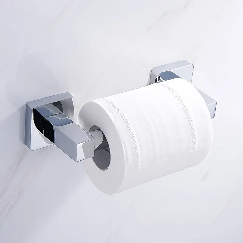 Stainless Steel Toilet Paper Holder with Telescopic Roll - Image 3
