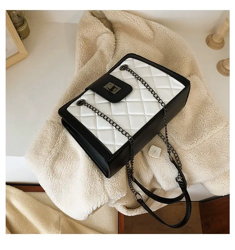 Black Quilted Women's Shoulder Bag 2024 Korean Style — feature 13