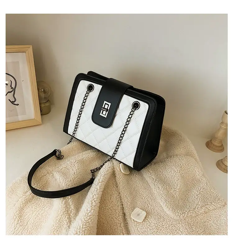 Black Quilted Women's Shoulder Bag 2024 Korean Style — feature 15