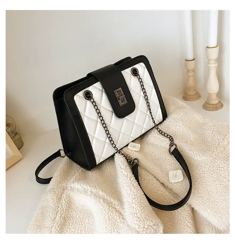 Black Quilted Women's Shoulder Bag 2024 Korean Style — feature 16