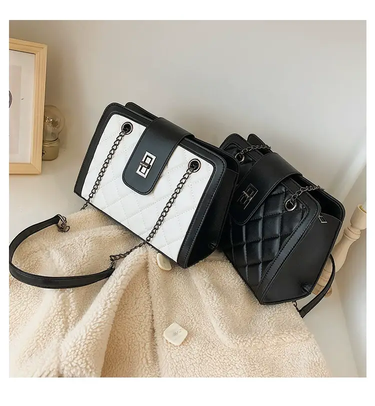 Black Quilted Women's Shoulder Bag 2024 Korean Style — feature 19