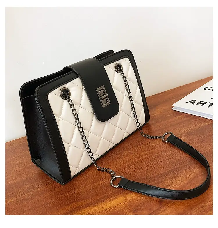Black Quilted Women's Shoulder Bag 2024 Korean Style — feature 29