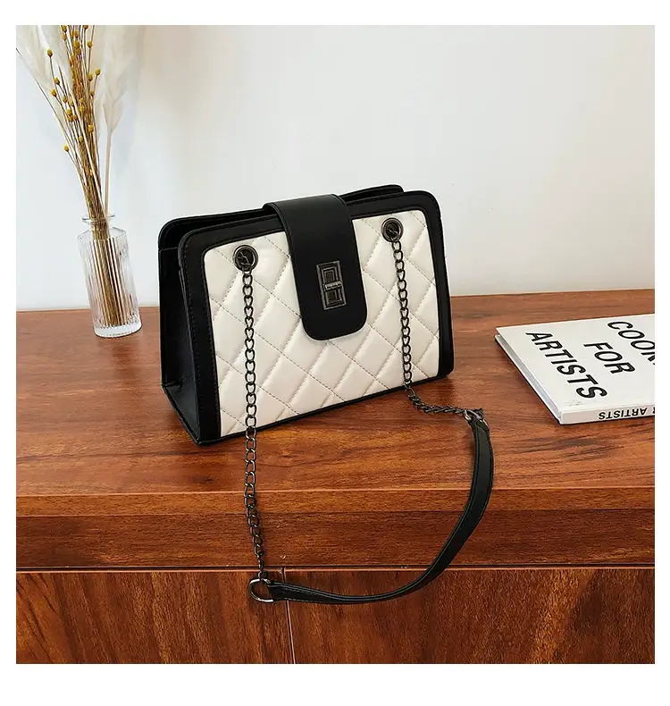 Black Quilted Women's Shoulder Bag 2024 Korean Style — feature 31