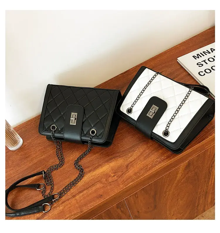 Black Quilted Women's Shoulder Bag 2024 Korean Style — feature 38