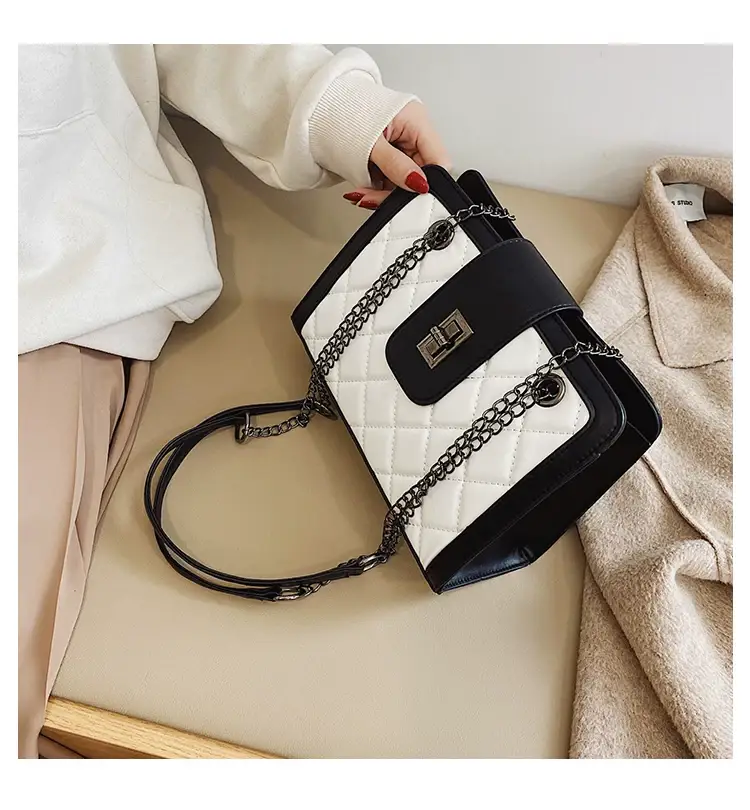 Black Quilted Women's Shoulder Bag 2024 Korean Style — feature 44