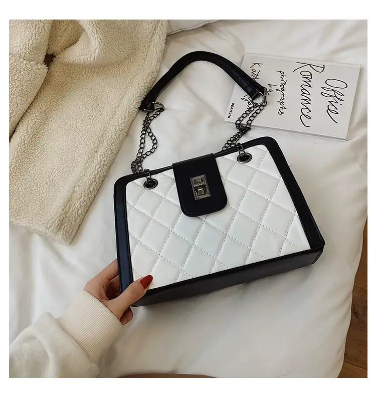 Black Quilted Women's Shoulder Bag 2024 Korean Style — feature 45