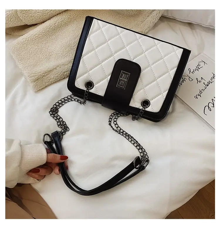 Black Quilted Women's Shoulder Bag 2024 Korean Style — feature 48