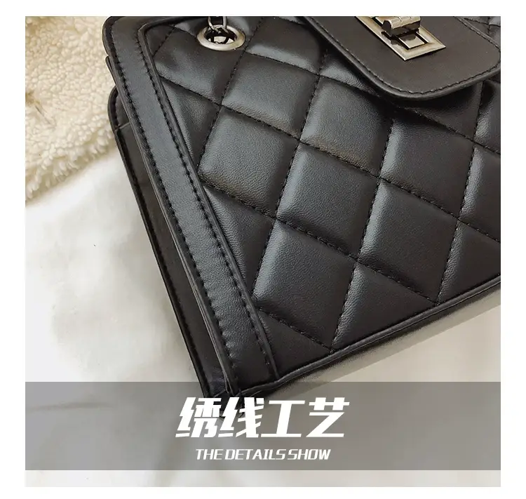Black Quilted Women's Shoulder Bag 2024 Korean Style — feature 5