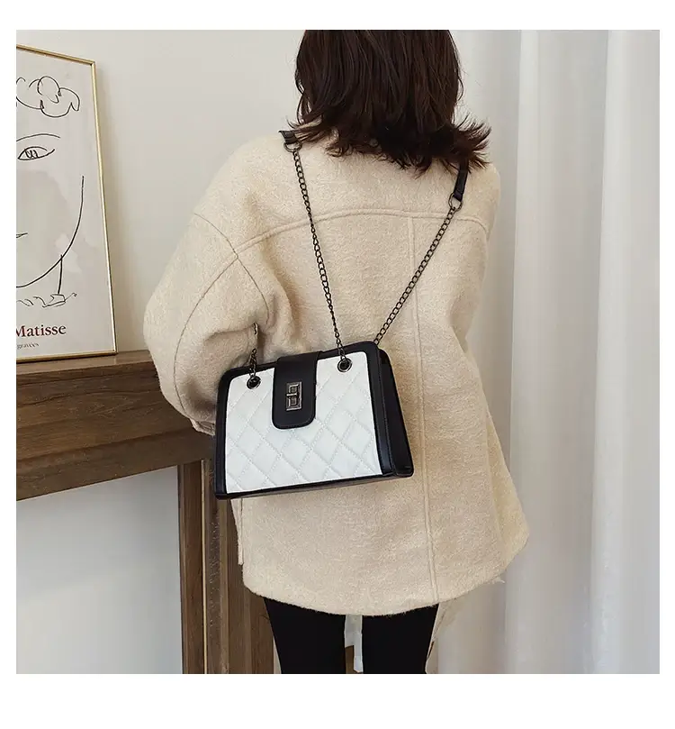 Black Quilted Women's Shoulder Bag 2024 Korean Style — feature 53