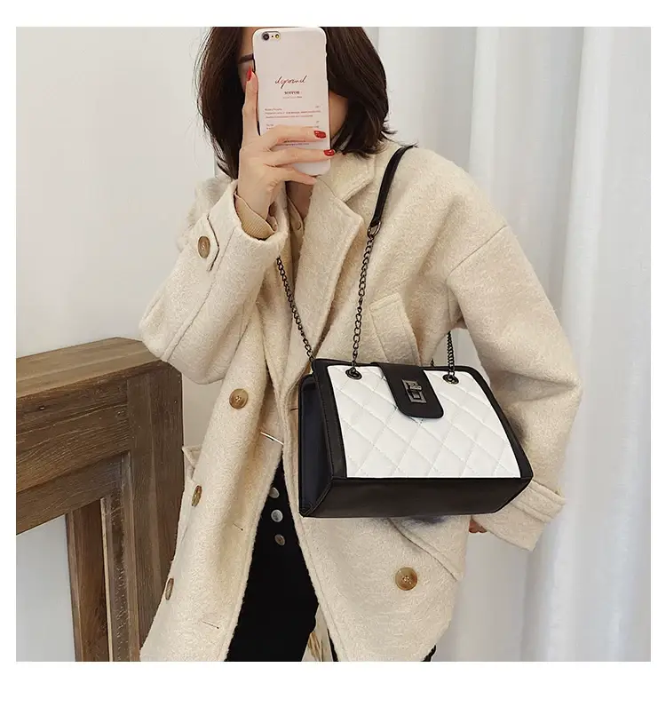 Black Quilted Women's Shoulder Bag 2024 Korean Style — feature 57