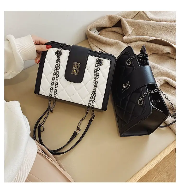 Black Quilted Women's Shoulder Bag 2024 Korean Style — feature 61