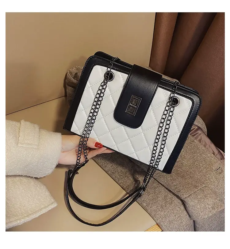 Black Quilted Women's Shoulder Bag 2024 Korean Style — feature 62