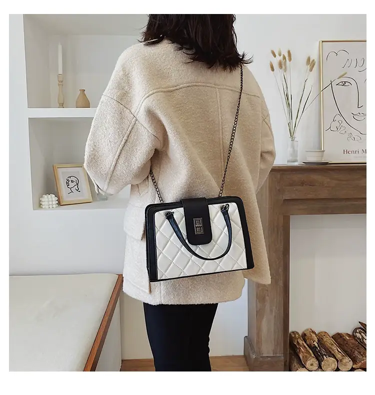 Black Quilted Women's Shoulder Bag 2024 Korean Style — feature 63