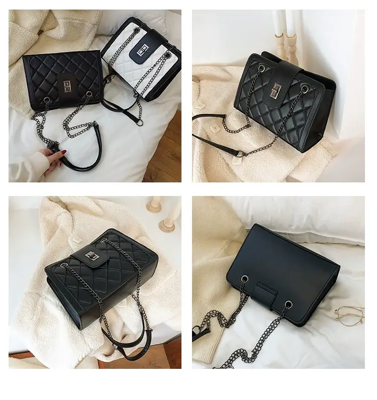 Black Quilted Women's Shoulder Bag 2024 Korean Style — feature 8