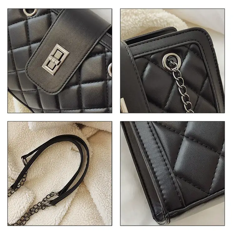 Black Quilted Women's Shoulder Bag 2024 Korean Style — feature 9