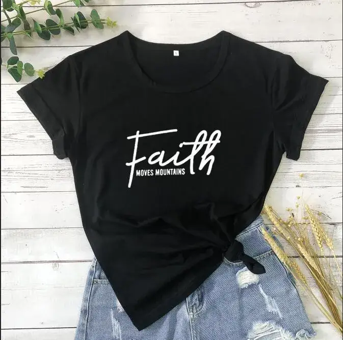 Red Faith Graphic T-Shirt for Women - Image 2