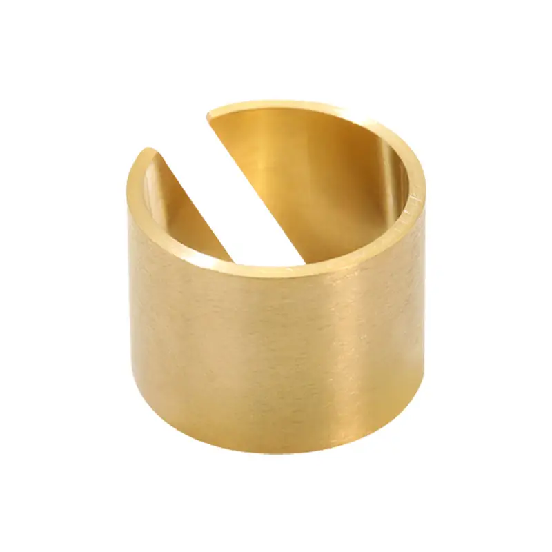 Gold Open Face Titanium Ring for Men - Image 2