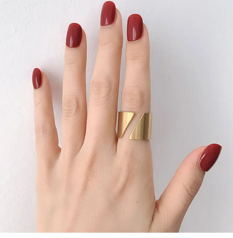 Gold Open Face Titanium Ring for Men — feature 1